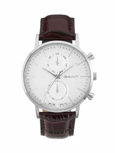 【送料無料】gant herrenuhr park hill w11201 analog multifunktion leder braun