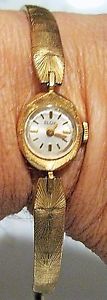 【送料無料】vintage lady elgin 313 17 jewel wrist watch 14k gold case~manual wind working