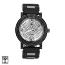 【送料無料】hip hop mens cz techno silver plated bling iced out watches wr 8350 bbk