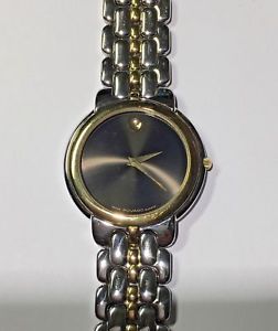 【送料無料】movado two tone mens 81a28731 round stainless steel amp; yellow gold tone watch