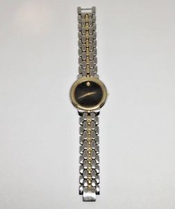 【送料無料】movado two tone mens 81a28731 round stainless steel amp; yellow gold tone watch