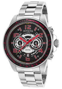 【送料無料】 mens invicta 19284 speedway chronograph steel bracelet watch