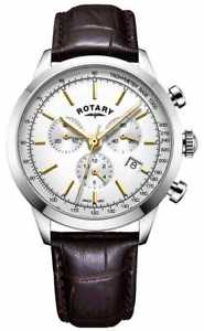 【送料無料】rotary mens cambridge chronograph leather gs0525302 watch 33