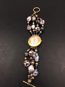 【送料無料】belmar watch ladies cloisonn beaded bracelet watch watch me inc needs battery