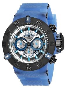 【送料無料】invicta 24366 mens light blue plastic amp; silicone strap dive watch