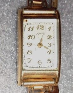 【送料無料】vintage mens milos yellow gold plated wristwatch 【送料無料】vintage mens milos yellow gold plated wristwatch