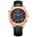 yzmegir 2013 men double sided display chronograph calendar leather quartz watch