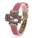 yzpink crystal rectangular ladies fashion watch