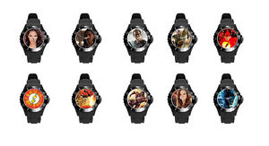 【送料無料】flash reverse zoom wells iris carlos barry soft plastic rubber watch