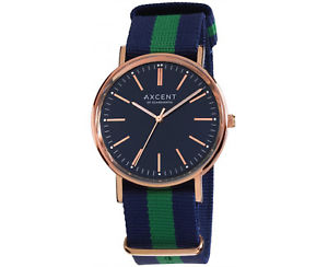 【送料無料】axcent watch mens blue and green x6800r28