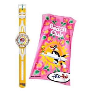 【送料無料】flik flak kinderuhr looney tunes active summer girl ffl002 analog kunstst ge
