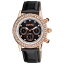 【送料無料】womens august steiner as8018bk two time zone crystal bezel date strap watch