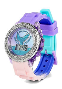 【送料無料】justice for girls secretly a mermaid bling light up led watch