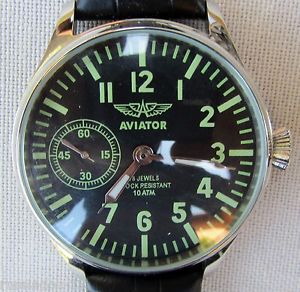 【送料無料】orologio sovietico russo aviator movimento molniya perfettamente funzionante