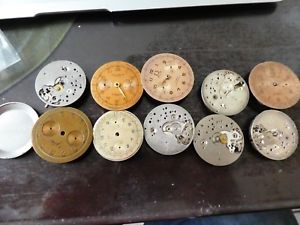 【送料無料】konvolute 10 defekte landeron manual chronograph movement cal for parts p