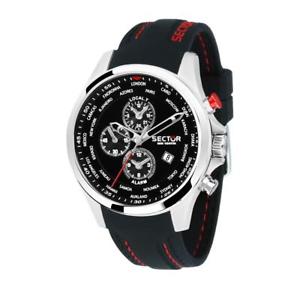 【送料無料】orologio cronografo uomo sector 180 r3251180022 nero e rosso nuova collezione
