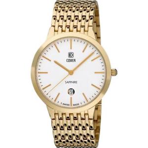 【送料無料】cover mens classic 385mm gold plated bracelet swiss quartz watch co12307