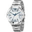 【送料無料】orologio uomo maserati circuito r8853127001 bracciale acciaio bianco sub 100mt