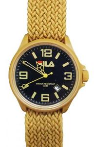 【送料無料】fila orologio uomo fl001 tessuto corda nero datario elastico corda originale