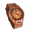 yzmens wooden watch unique natural sandalwood quartz movement wristwatch gift box