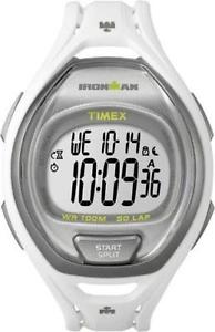 【送料無料】timex tw5k96200, mens 50lap ironman watch, alarm, indiglo, alarms, white resin