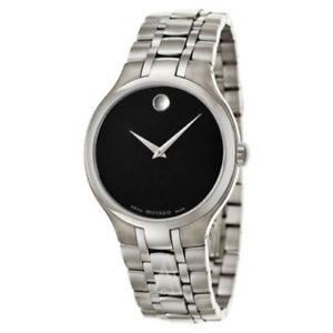 【送料無料】995 nwt movado mens museum bracelet watch 0606367 stainless steel swiss made