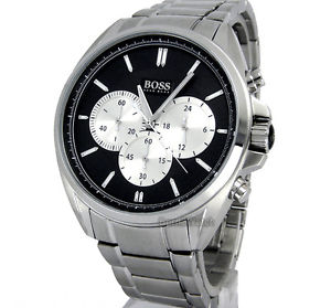 【送料無料】hugo boss men chronograph solid stainless steel 44mm 1512883