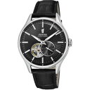 【送料無料】orologio festina automatico uomo in acciaio e pelle ref f169753