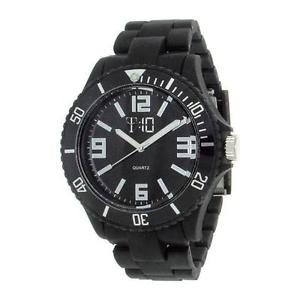 【送料無料】orologio t10 litchi in policarbonato nero t10p028n