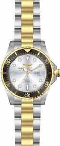 【送料無料】invicta pro diver 22059 mens round analog date silver amp; gold tone watch
