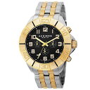 【送料無料】mens akribos xxiv ak767ttg swiss quartz multifunction twotone bracelet watch(2)
