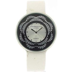 【送料無料】pandemonium london cz design white strap ladies fashion watch pl116 【送料無料】pandemonium london cz design white strap ladies fashion watch pl116
