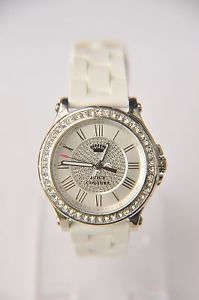 ジューシークチュール 【送料無料】juicy couture ladies pedigree white stone set strap watch ~aa498