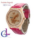 【送料無料】orologio donna pelle swarovski elements originale g4love cristalli farfalle