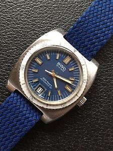 ̵bwc all steel vintage swiss made mens diver watch 37mm automatic eta 2783