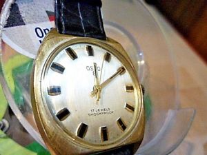 【送料無料】osco s 17 jewels cal 809 os mens 34mm made in germany vintage