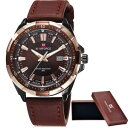 yznaviforce mens fashion casual sport watches men waterproof leather quartz w