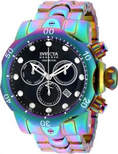 【送料無料】19764 invicta 52mm reserve venom iridescent swiss quartz chrono bracelet watch