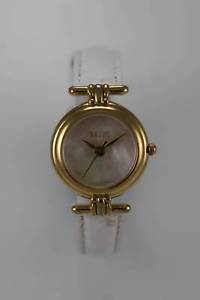 【送料無料】relic watch womens stainless gold steel leather white water resistant mop quartz 【送料無料】relic watch womens stainless gold steel leather white water resistant mop quartz
