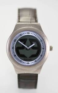 【送料無料】relic mens big tic brown leather stainless steel silver battery quartz watch