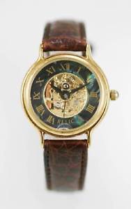 【送料無料】relic watch women skeleton stainless steel gold leather brown battery quartz 【送料無料】relic watch women skeleton stainless steel gold leather brown battery quartz