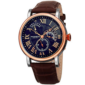 【送料無料】mens akribos xxiv ak1003rgbu quartz 24hr day multifunction brown leather watch 【送料無料】mens akribos xxiv ak1003rgbu quartz 24hr day multifunction brown leather watch