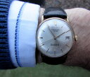 【送料無料】9ct gold cased oriosa swiss made 25j gents auto watchvgcworkingservice req