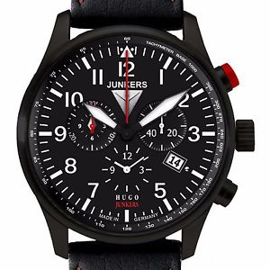 junkers 66804 hugo junkers alarm chrono stahl schwarz pvd 42 mm datum leder neu※注意※NYからの配送になりますので2週間前後お時間をいただきます。人気の商品は在庫が無い場合がございます。ご了承くださいませ。サイズの種類の商品は購入時の備考欄にご希望のサイズをご記載ください。　携帯メールでの登録ですと楽天からのメールが届かない場合がございます。