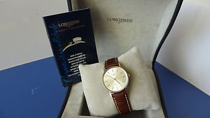 【送料無料】mens lognines quartz leather strap,excellent conditionbox