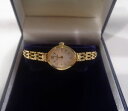 【送料無料】ladies accurist quartz watch 9ct gold case and bracelet 7 inches 18 cm