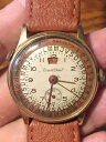 【送料無料】vintage ernest borel rare pointer triple calendar manual wind men watch runs