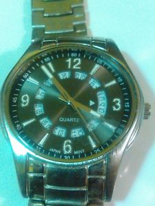 【送料無料】mens silver toned estate watch battery