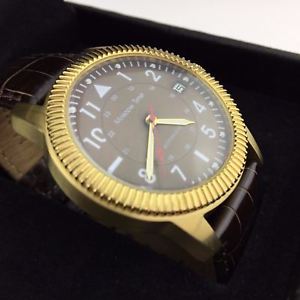 【送料無料】moscow time open heart automatic wrist watch with genuine leather strap