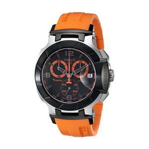 【送料無料】tissot mens t0484172705704 trace twotone stainless steel watch with orange